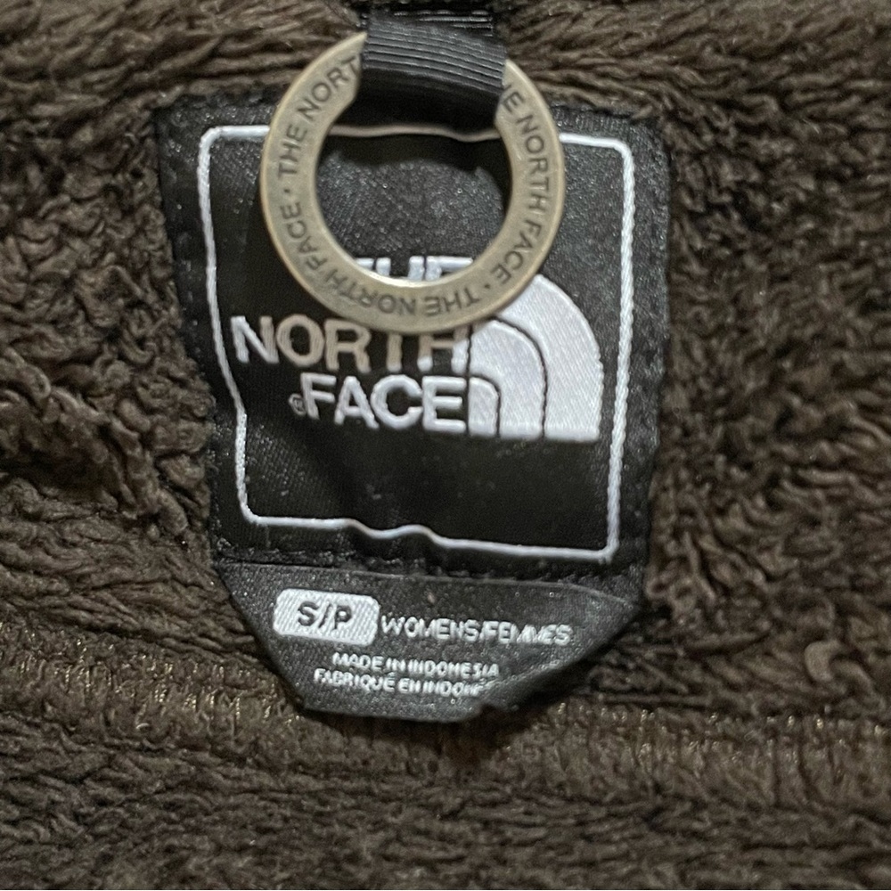The North Face Oso Womens Small Full Zip Fleece Outdoor Hoodie Jacket Dark Brown - Picture 8 of 13